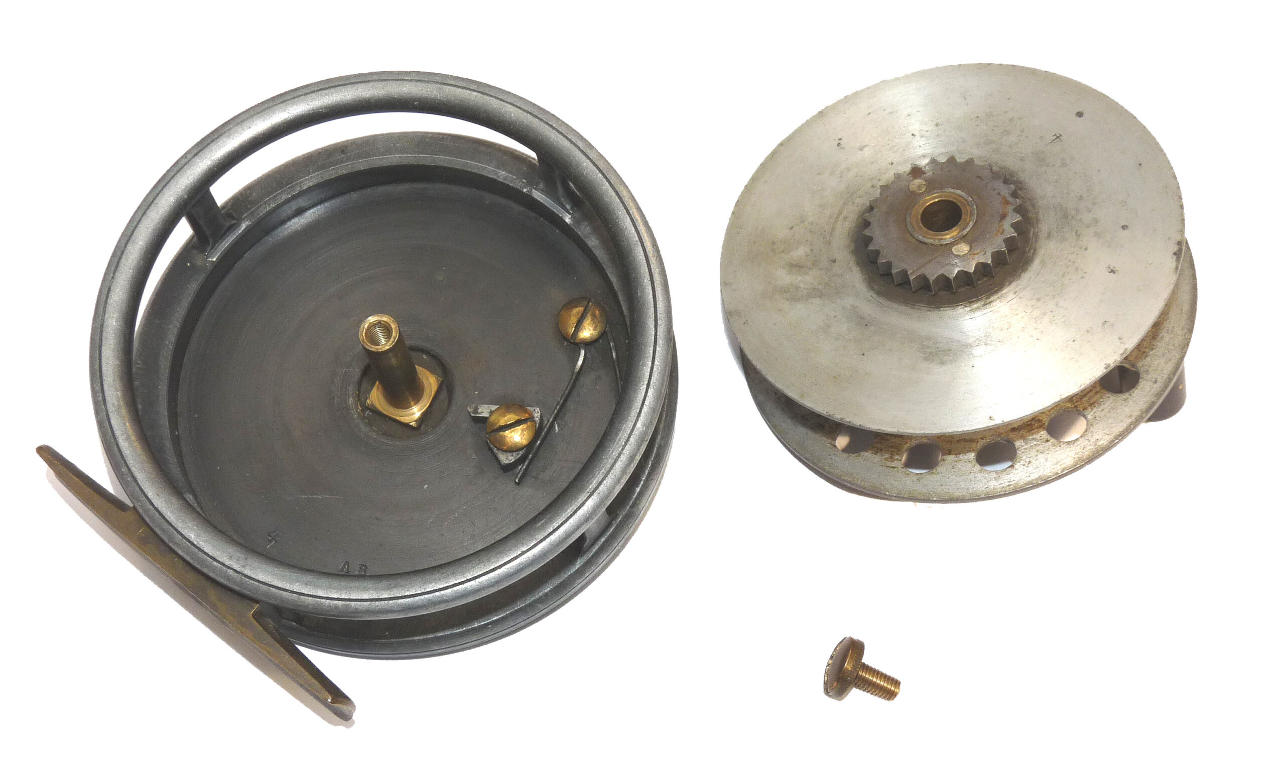 Alex Martin The Caledonia Scottish 3.5” dia. vintage alloy trout fly reel in fine collector condition, - Image 2