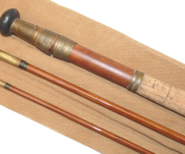 Arthur Allan of Glasgow, Scottish 11' 6" 3 piece antique greenheart sea trout fly rod trout