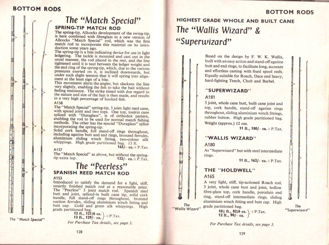 CANE TEST CURVES AND ACTIONS - Thomas Turner Fishing Antiques