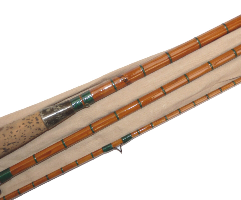 Allcock of Redditch “The Sapper” 10’ 3 piece split cane vintage trout fly rod ready to fish