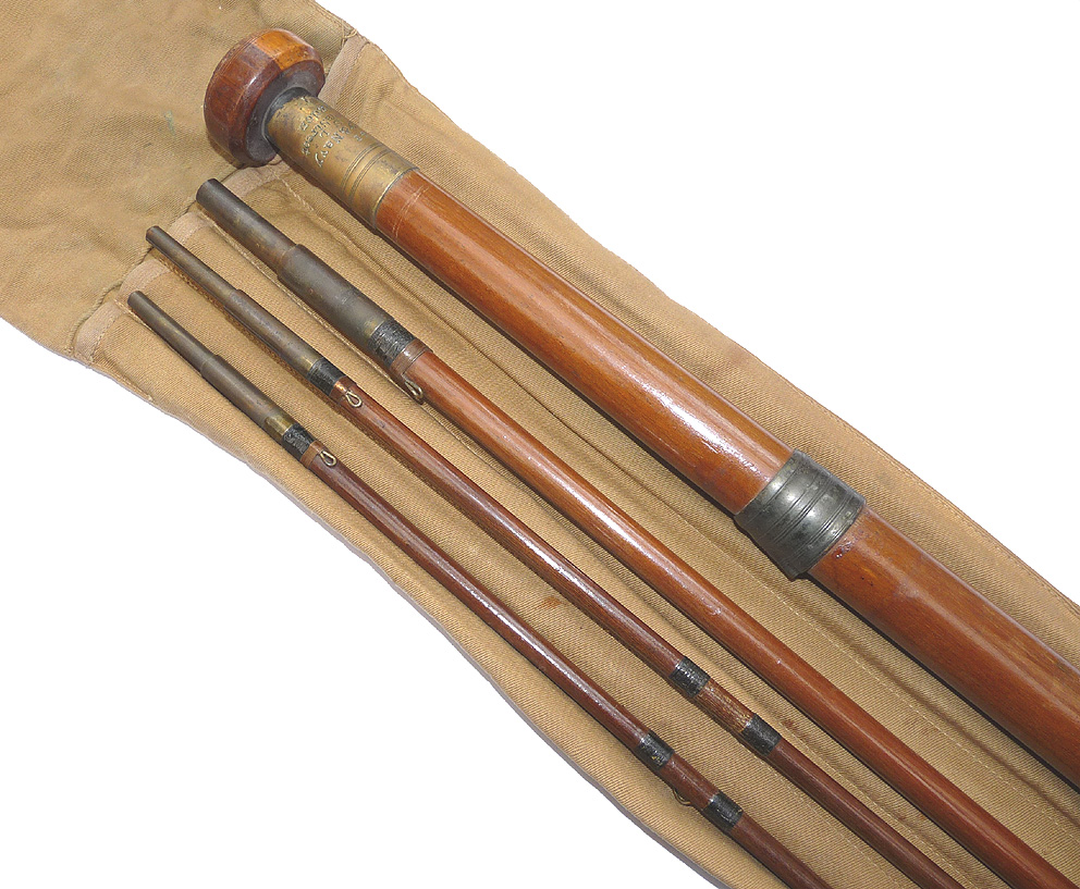 Army & Navy, Victoria, London 14’ 3 pce greenheart salmon fly rod + spare tip c1900 Gary Brooker - Image 2