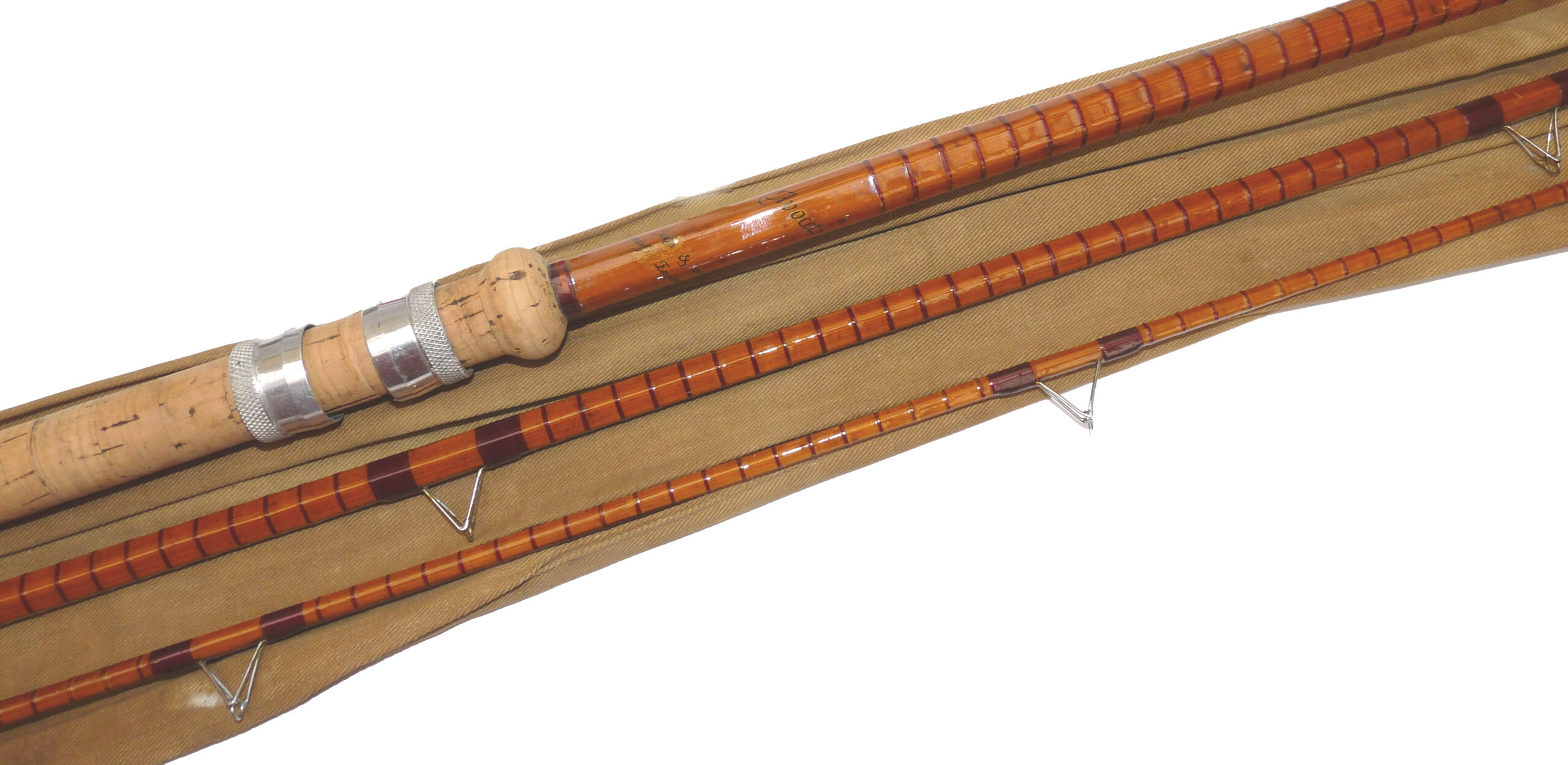 B James Avocet 11'6" 3pce split cane Avon rod for chub barbel tench and silvers