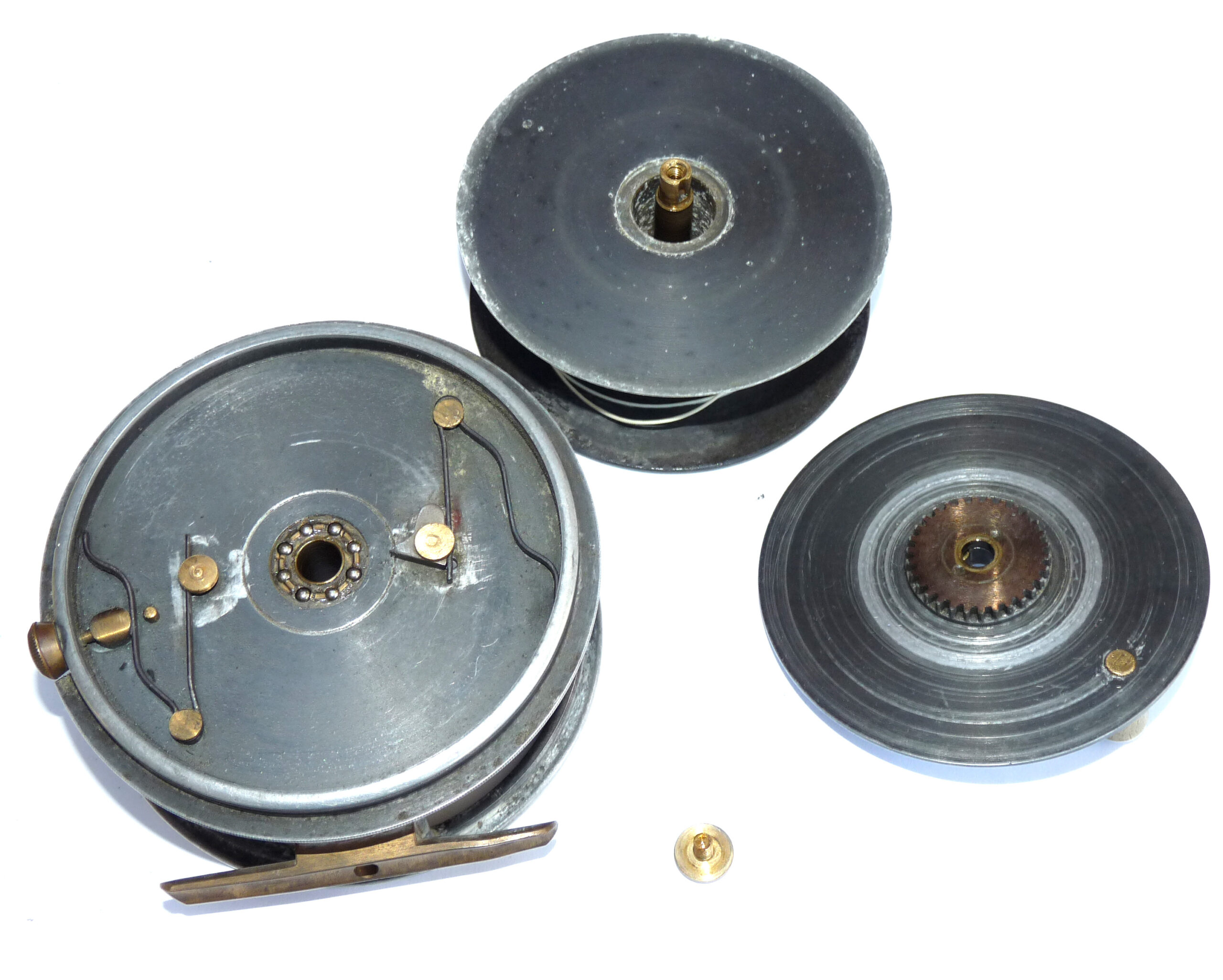 Vintage alloy 4.5” wide drum salmon fly reel for cane glass carbon rods - Image 2