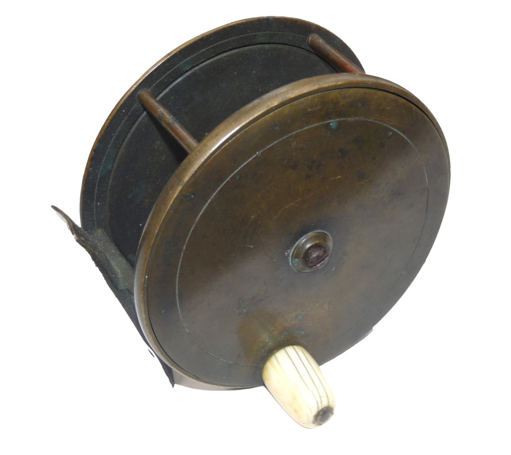 C. Farlow 4.75" antique all brass salmon fly reel c 1890
