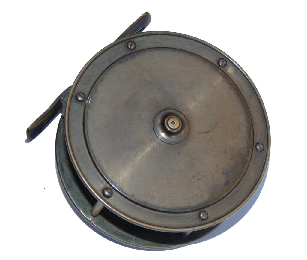 Hardy Hercules 4" antique brass salmon fly reel c1895 - Image 3