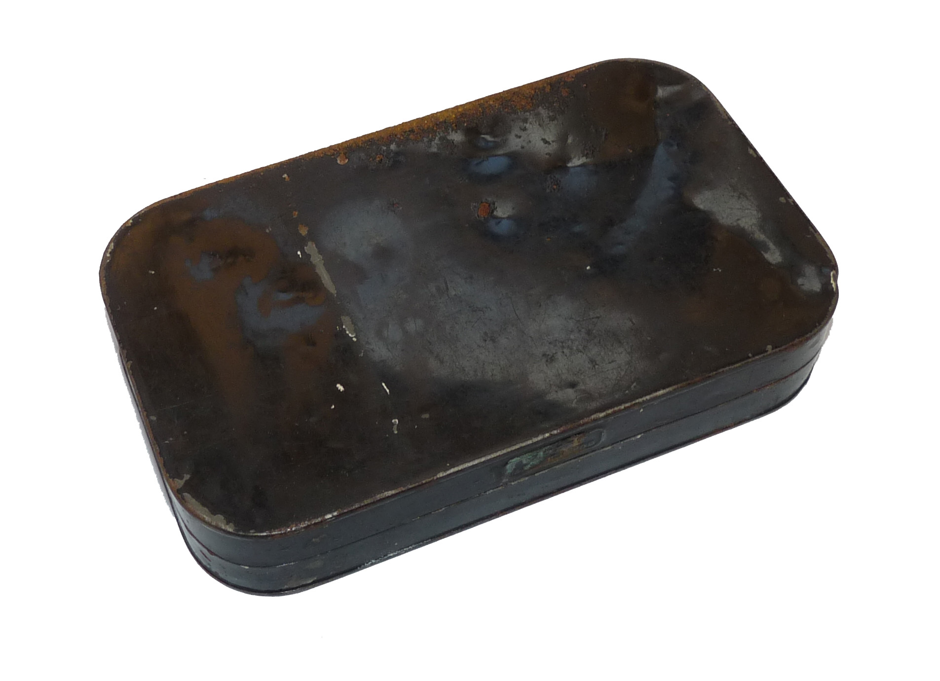 antique fly box black japanned dry fly compartment with tweezer