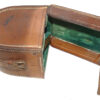 antique D shaped block leather reel case for Perfect Dingley + other fly reels