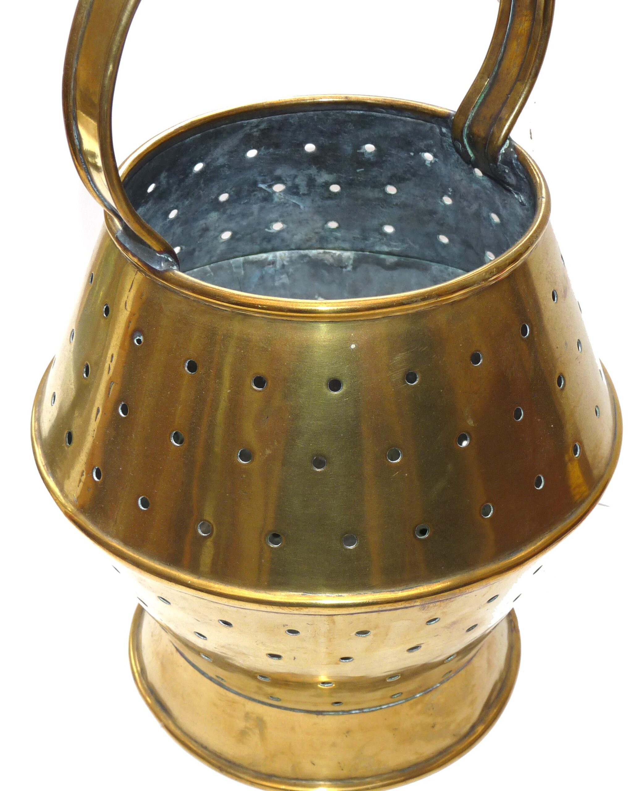 Antique brass fish live bait bucket/ kettle eel perch pike for collector - Image 3