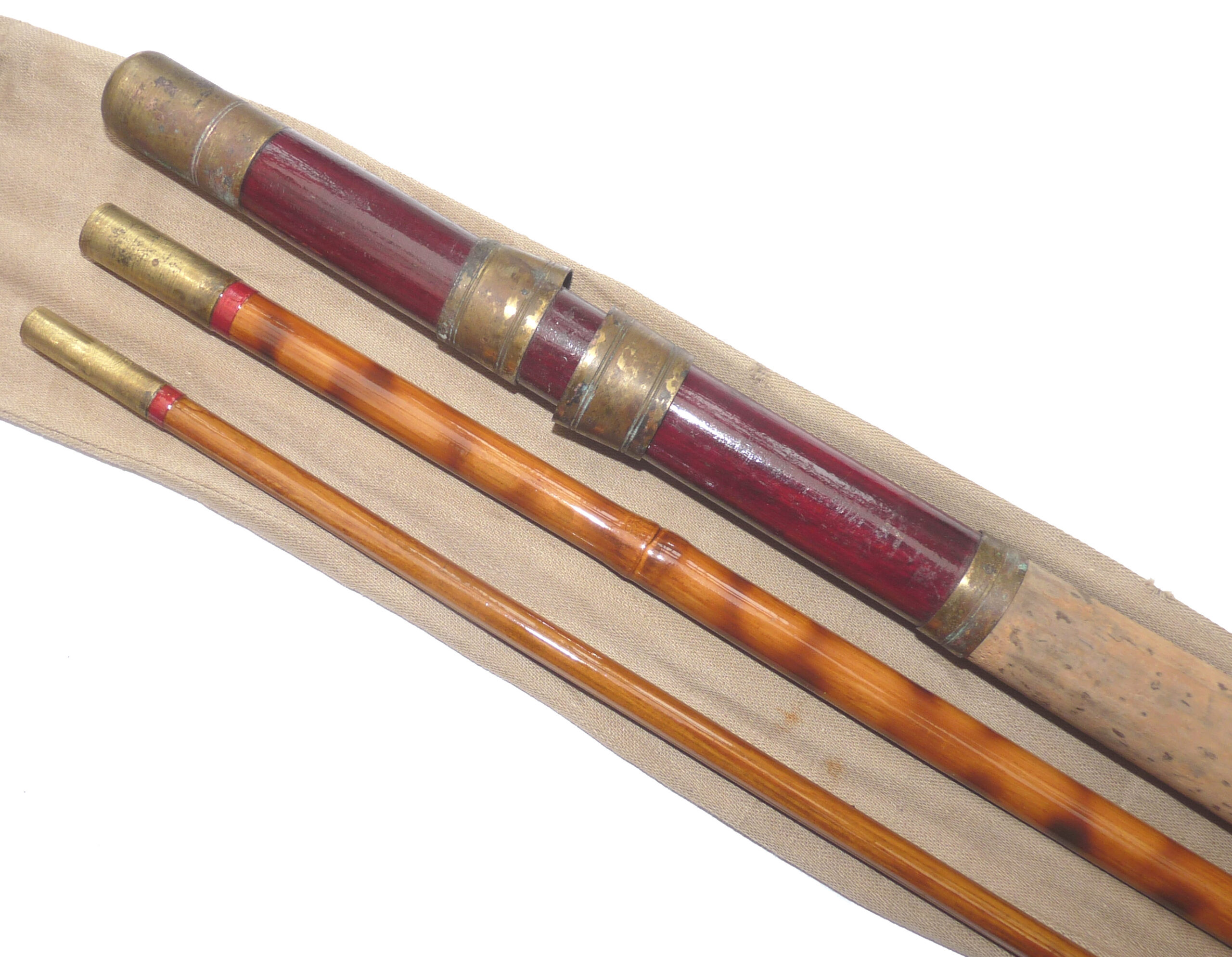 Butlers Fishing Tackle of Brighton, 12’ 3 piece burnished bamboo fly rod, in fine refurbished condition c1940 - Image 3