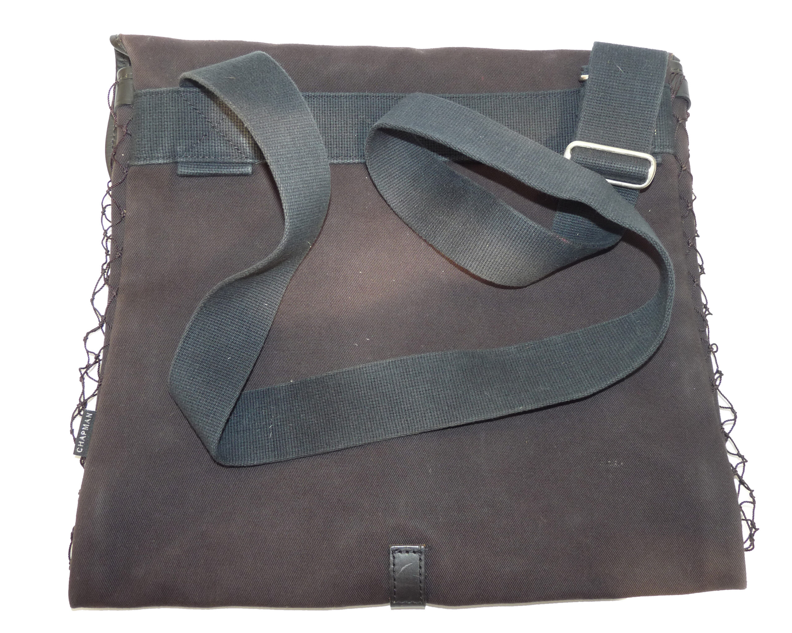 John Chapman England canvas and leather game fishing or travel bag in black, unused since purchase - Image 3