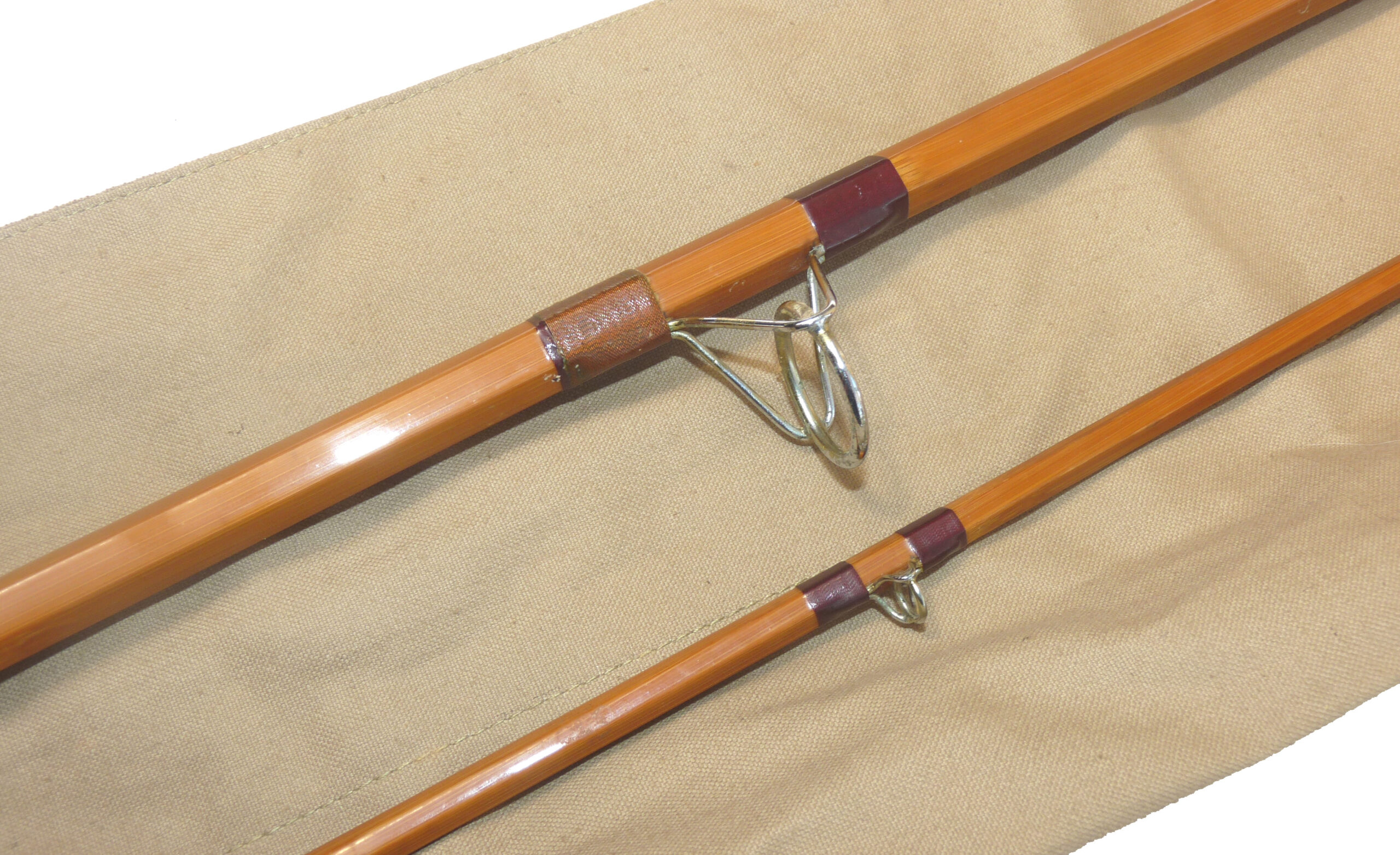 Chapman of Ware The Salmo Five 10’ 2-piece split cane spinning rod - Image 3