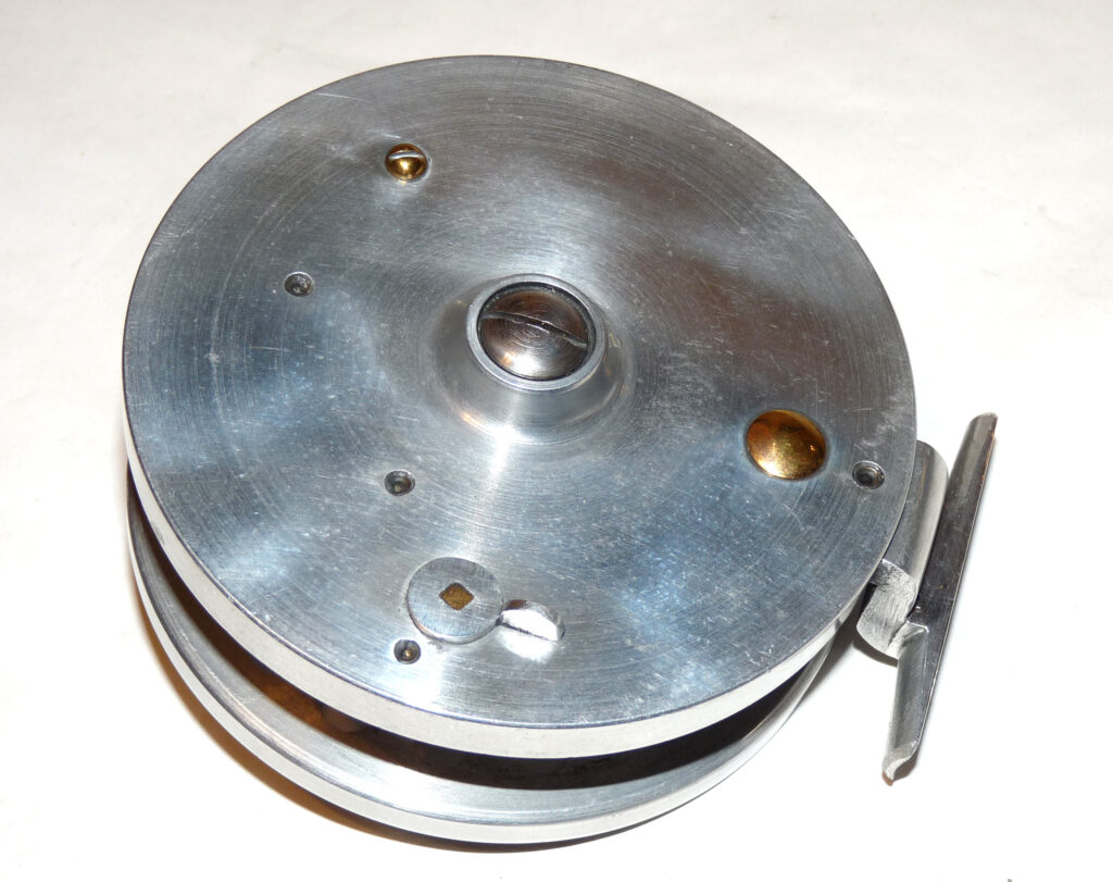 Custom built vintage alloy centrepin trotting reel with c1960? barbel chub and carp - Image 4