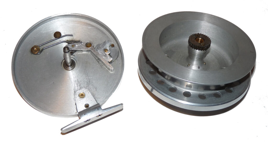 Custom built vintage alloy centrepin trotting reel with c1960? barbel chub and carp - Image 3