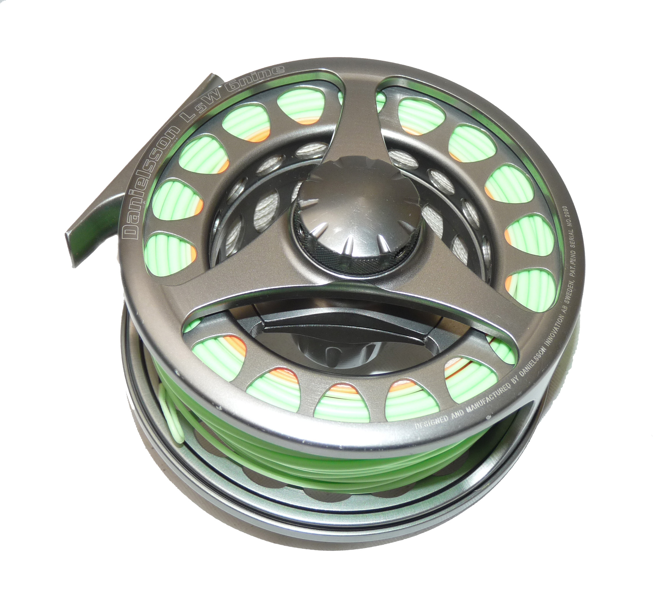 Danielsson L5W6Nine large arbour fly reel with Equalizer Switch Spey line #8/9 and backing - Image 5