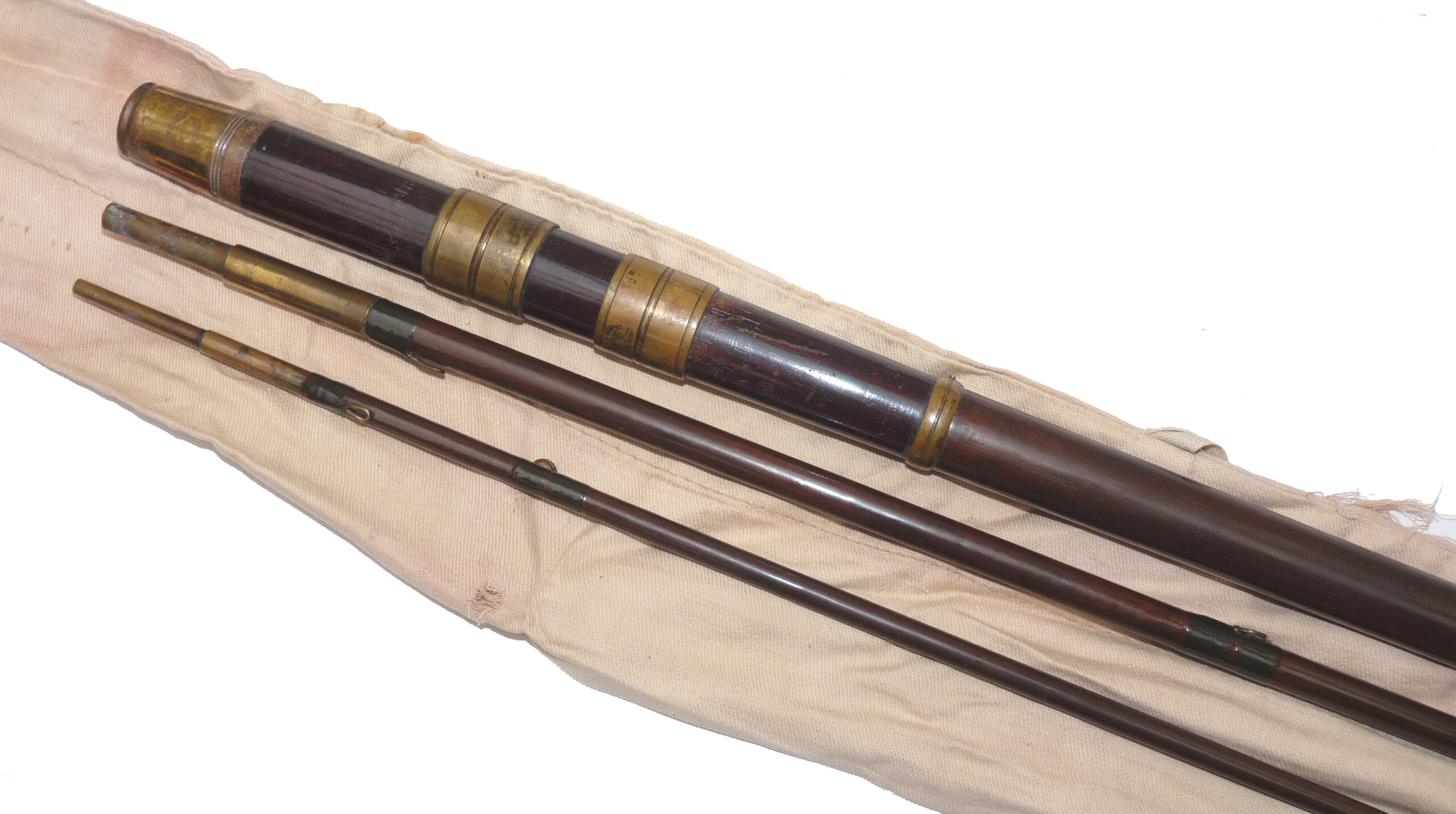Allcock of Redditch Greenheart 13' 3 piece antique drop ring fly rod to fish or collect - Image 5