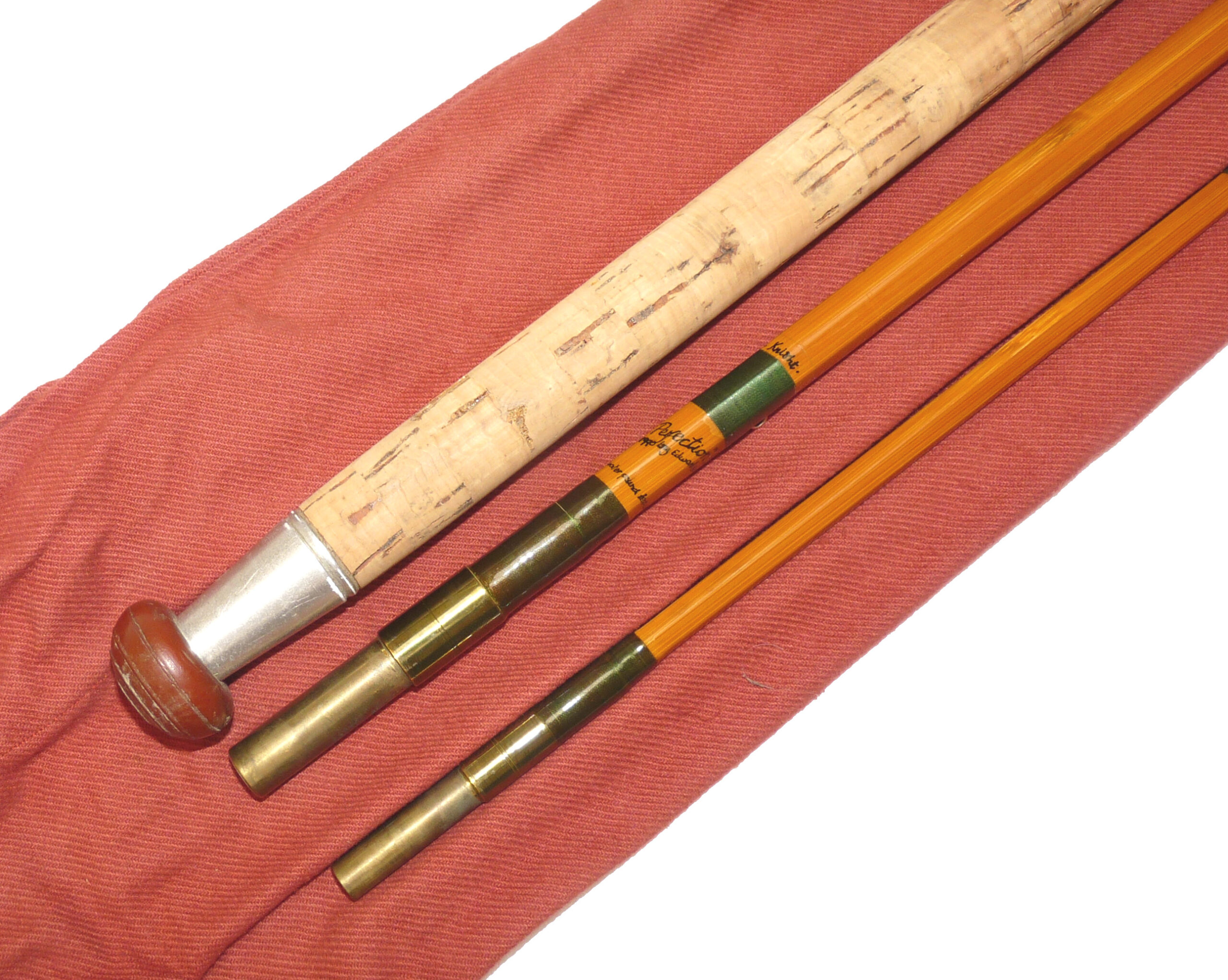 Edward Barder Kennet Perfection 11' 4" two piece with detachable butt split cane fishing rod with bag