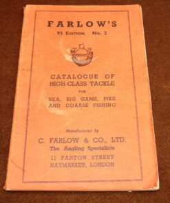 Farlow Panton St London 93rd edition No2 Catalogue of fishing tackle