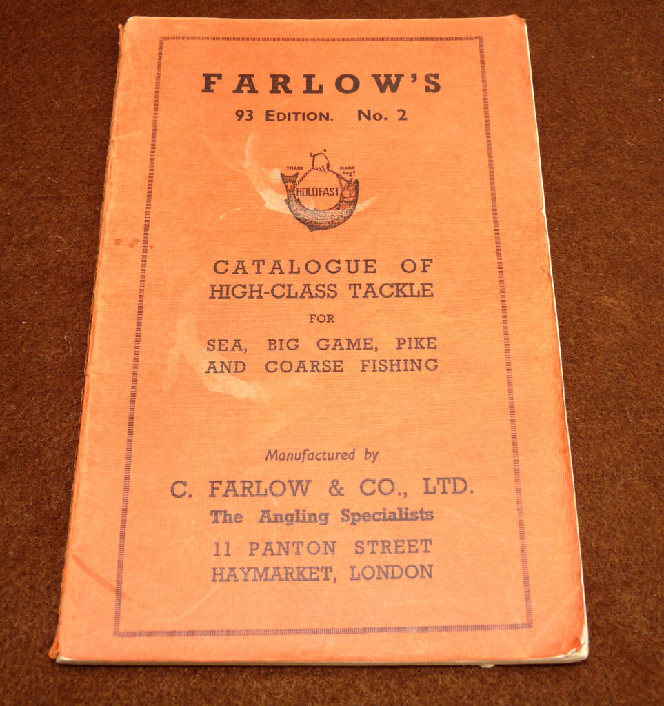 Farlow Panton St London 93rd edition No2 Catalogue of fishing tackle