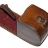 block leather reel case