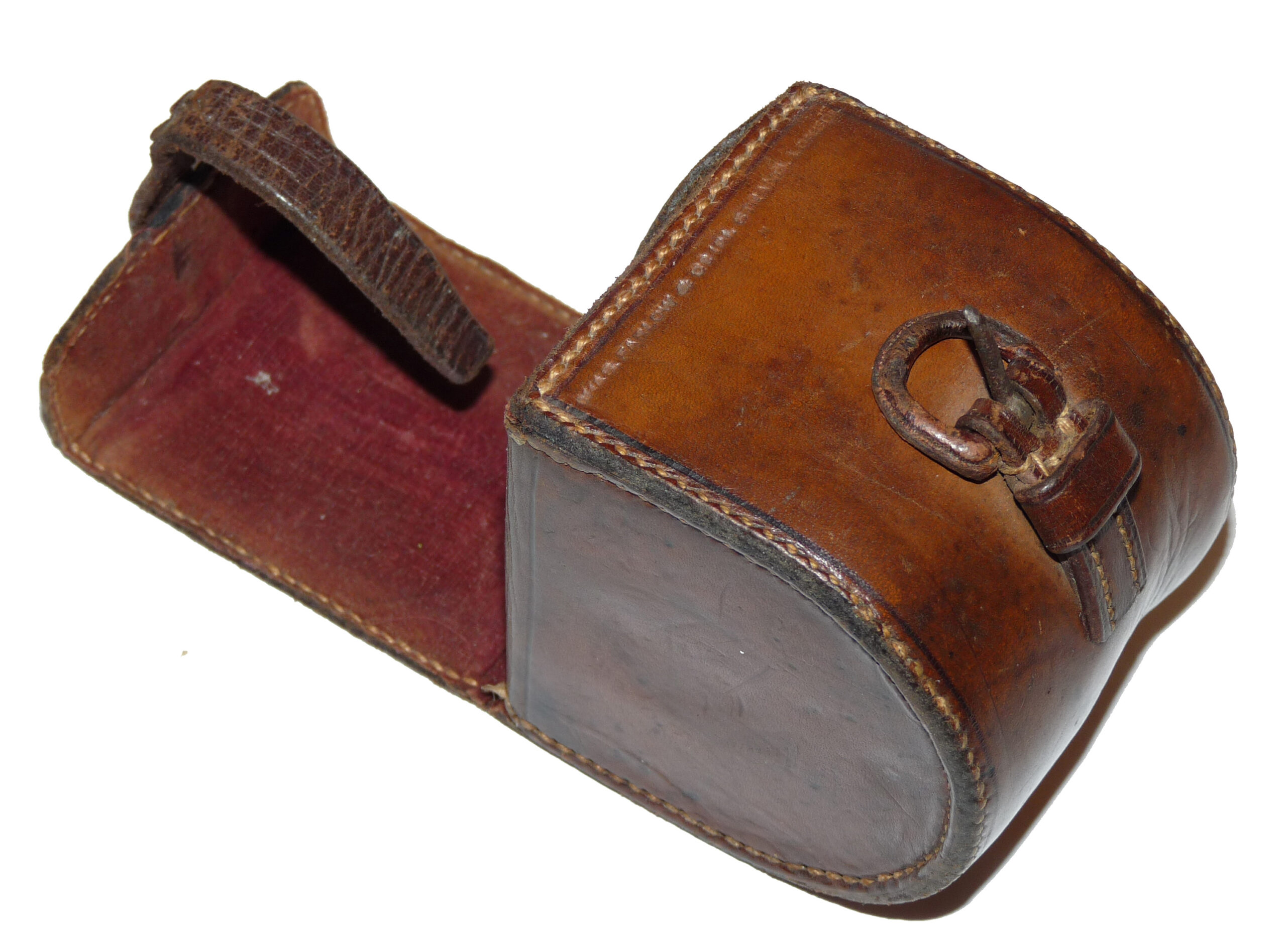 block leather reel case