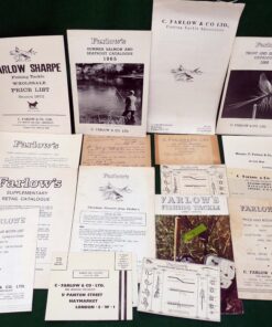 Farlow’s catalogues 1956, 65,66 & paper ephemera including knot guides, post cards etc.