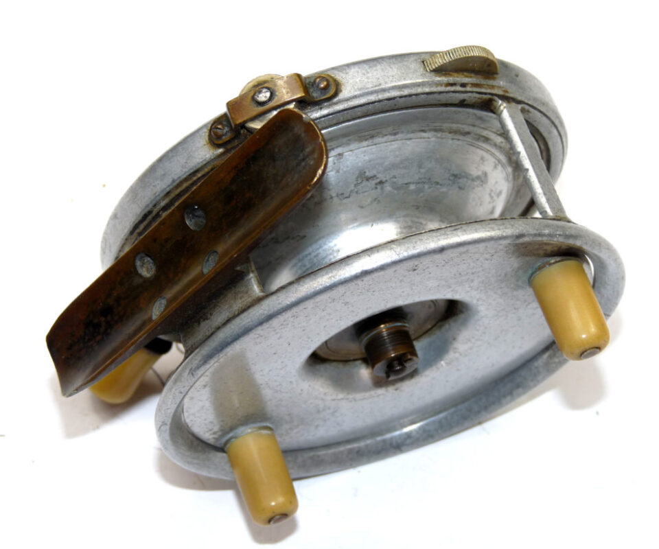 Alternative view of Farlow Grenaby 4.25"alloy bait casting spinning reel c 1920