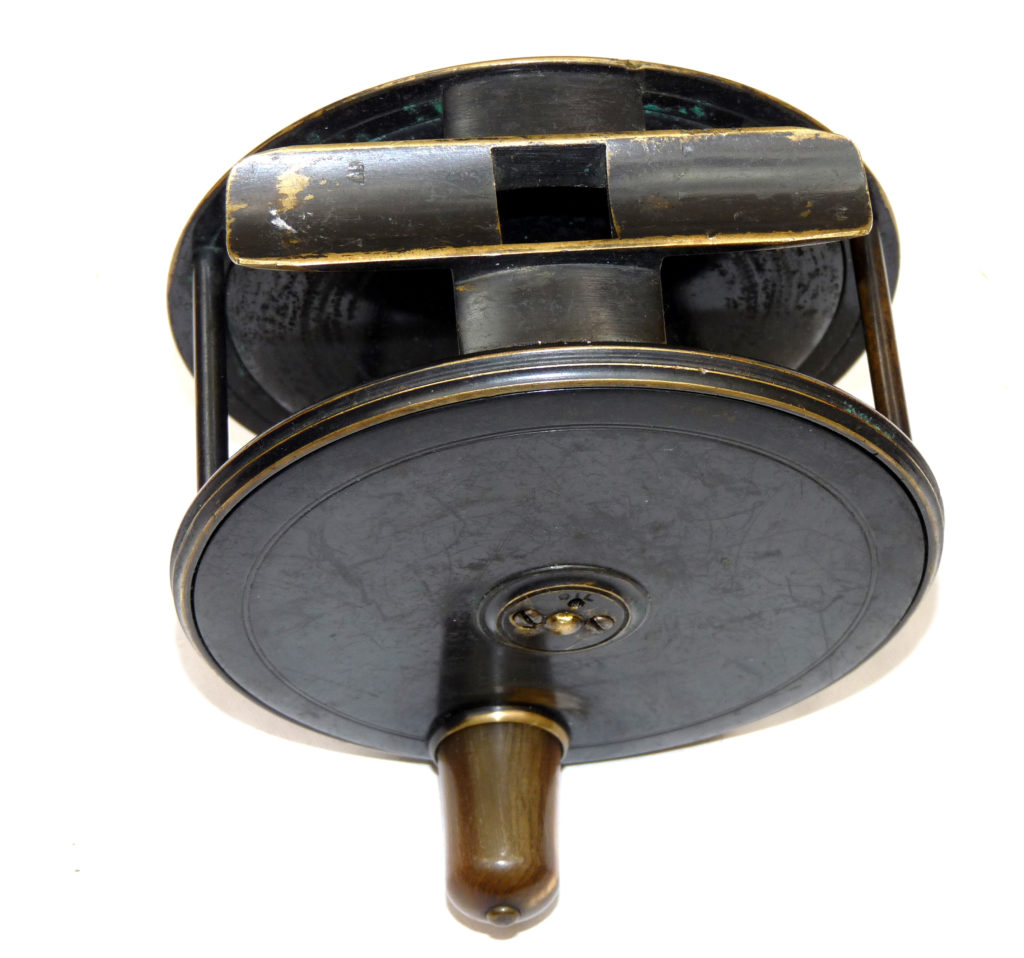 Farlow London brass 4.5" Patent lever salmon fishing brake reel c1890 - Image 2