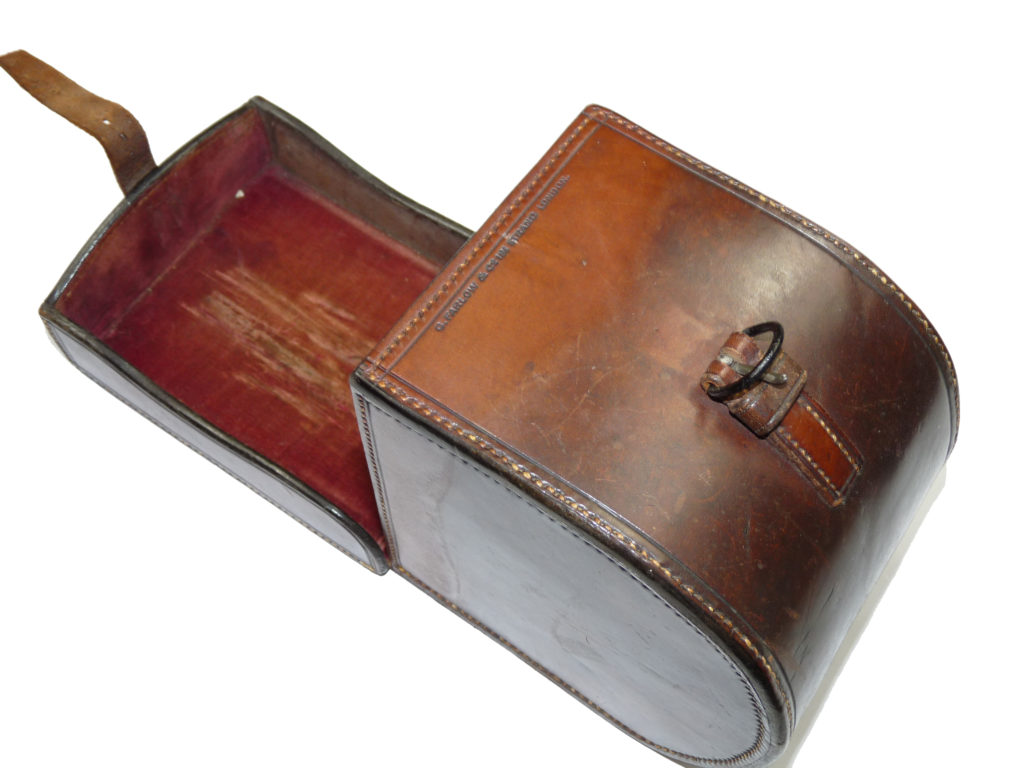Alternative view of C Farlow & Co Leather D Case for large Malloch side cast reels