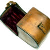Superb C. Farlow and Co. Large leather 'D' reel case for salmon reel or is similar