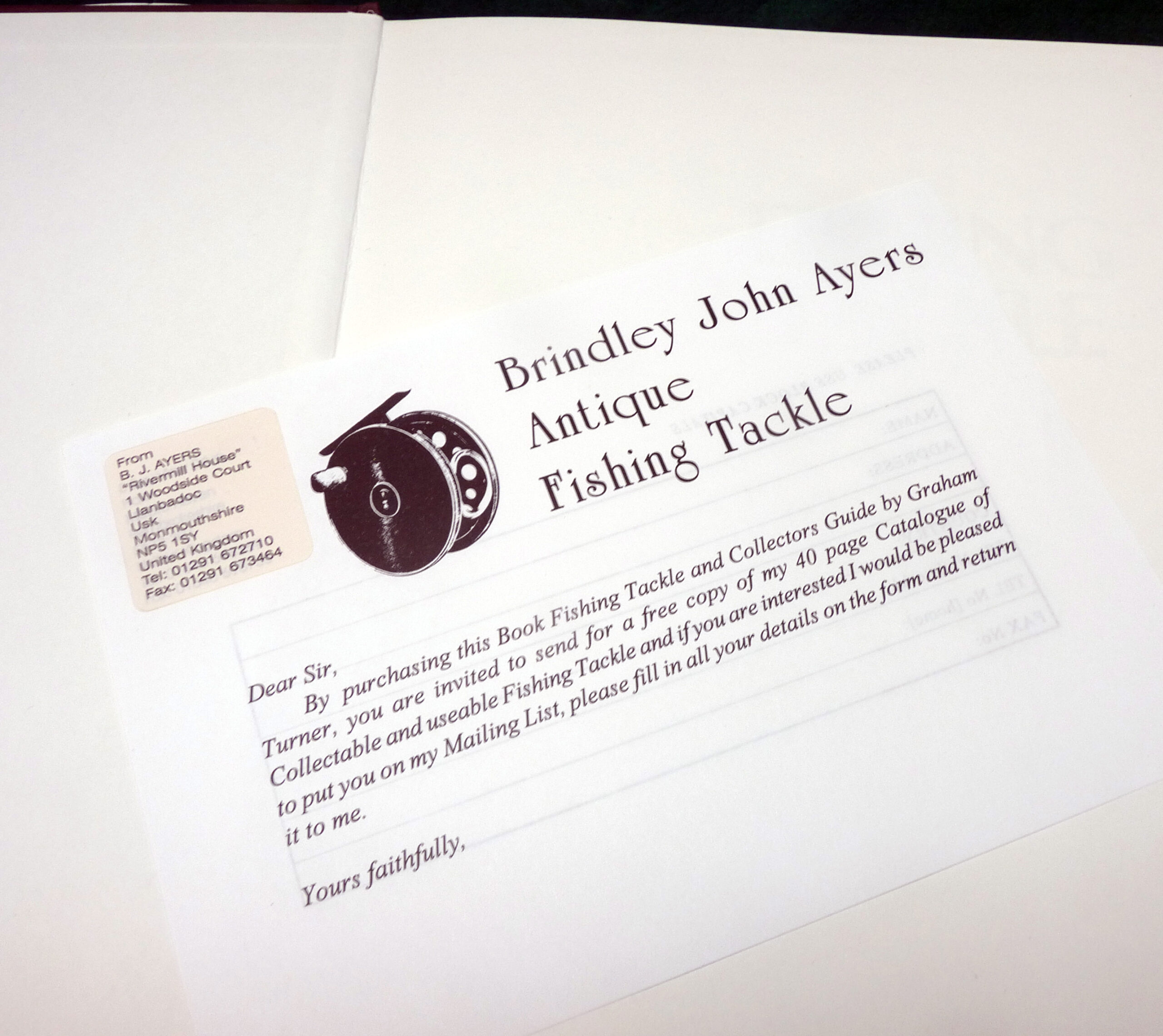 FISHING TACKLE A Collector's Guide by Graham Turner, 1989 1st Edition, hardback book with dust jacket, 384 pages - Image 3