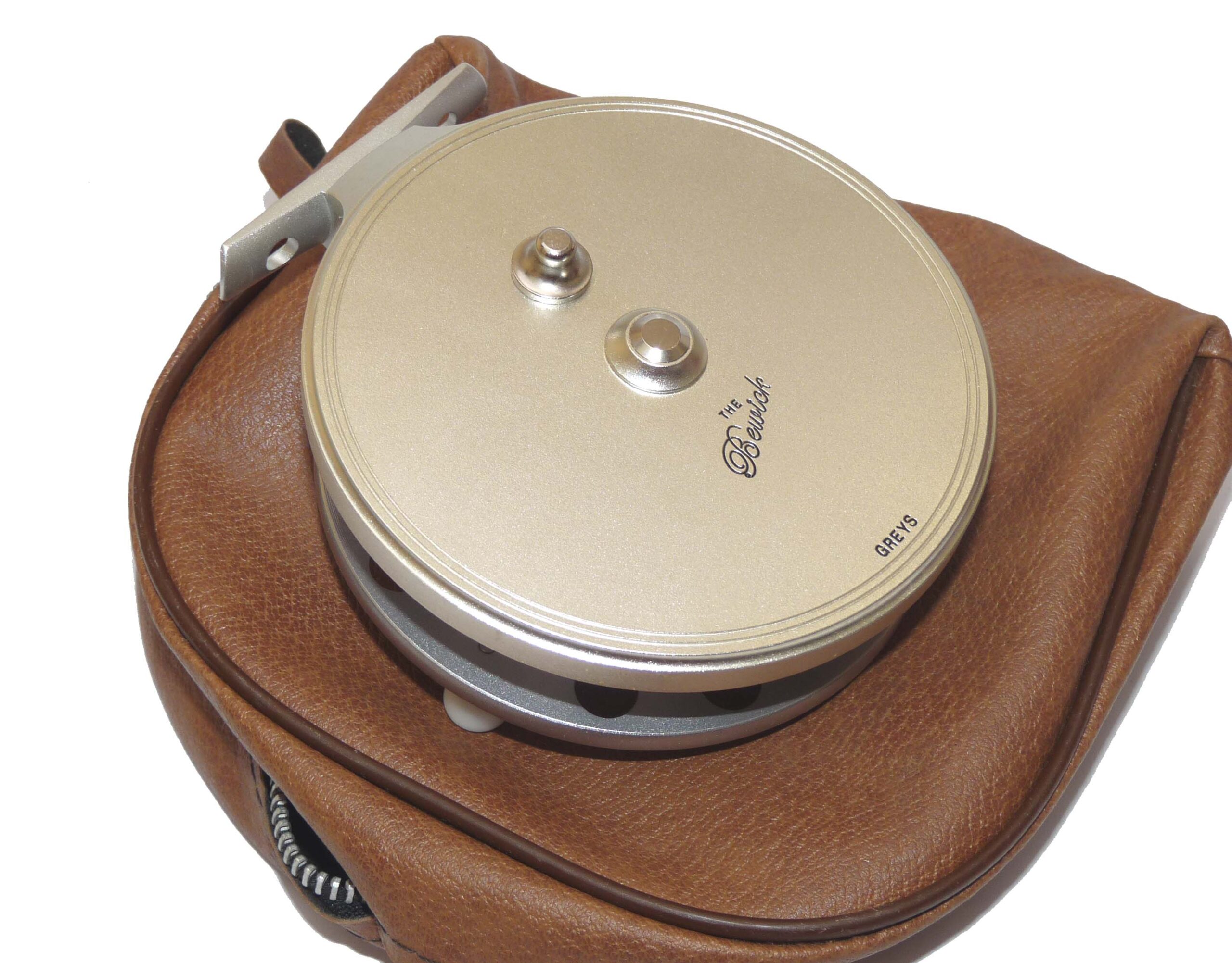 Greys Bewick 4" centrepin trotting reel & case, read the John Bailey story below - Image 3