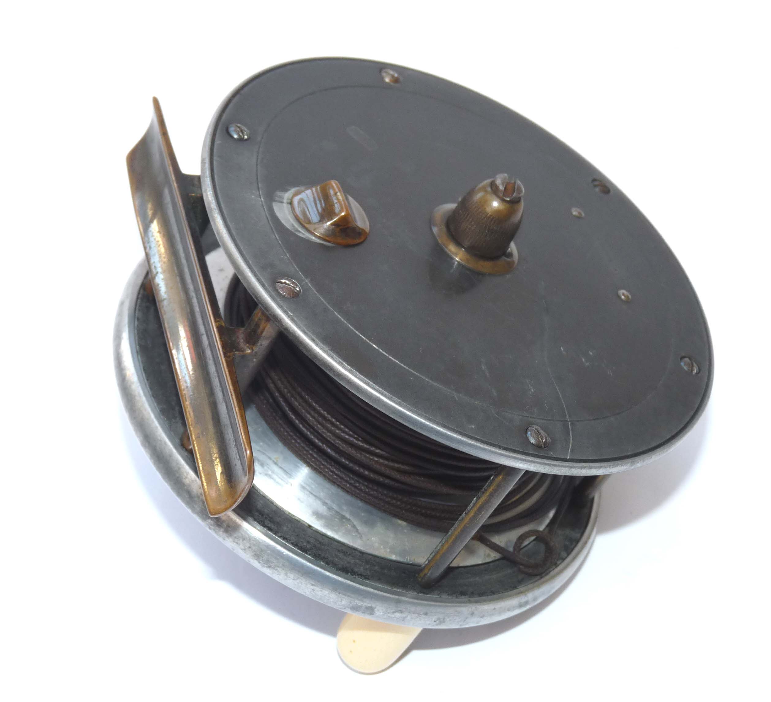 Hardy 4.5'' Combined Fly + Spinning reel dates 1894-98 factory original stunning reel - Image 3