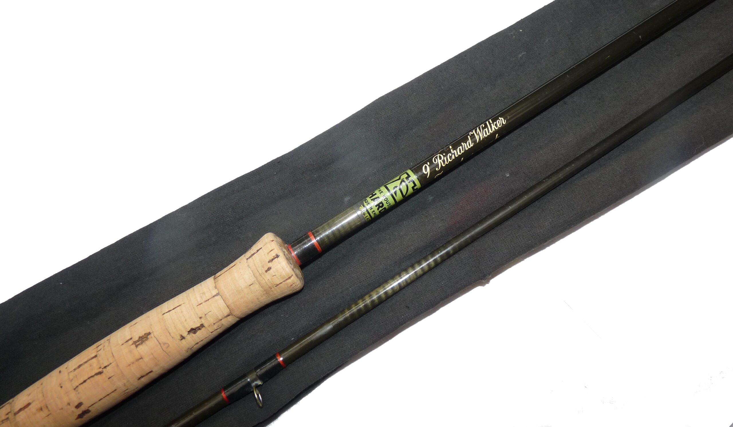 Richard Walker Farnborough 9’ 2 piece graphite classic trout fly rod, line rate #7/8