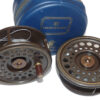 Hardy “The Golden Prince 7/8” brown anodised fly reel, s/spool & zip padded case