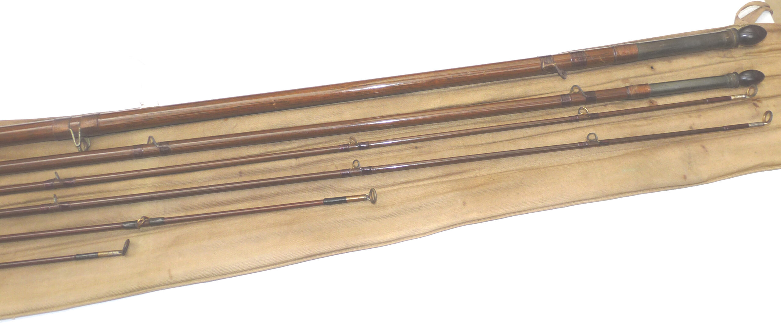 Hardy The Alnwick Greenheart 14' 6" 6 pce salmon fly worming rod 1906 - Image 5