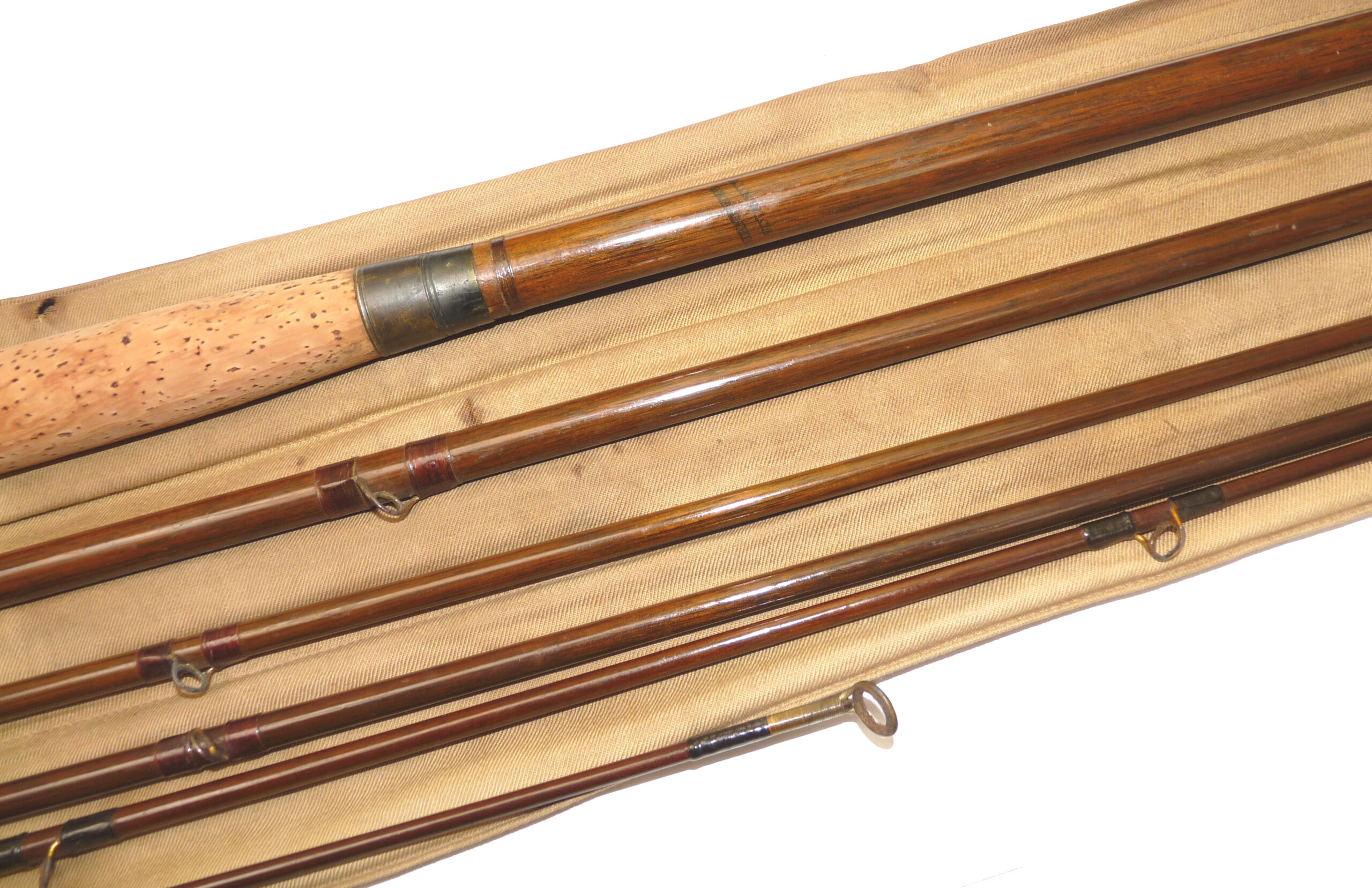 Hardy The Alnwick Greenheart 14' 6" 6 pce salmon fly worming rod 1906 - Image 4