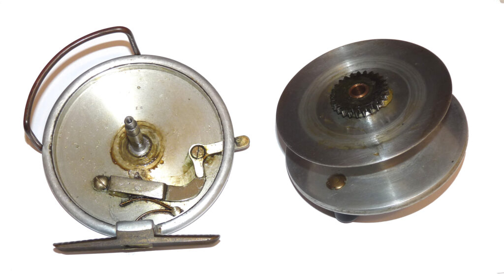 Alternative view of Hardy Longstone 5" vintage sea fishing reel Bickerdyke guide & check