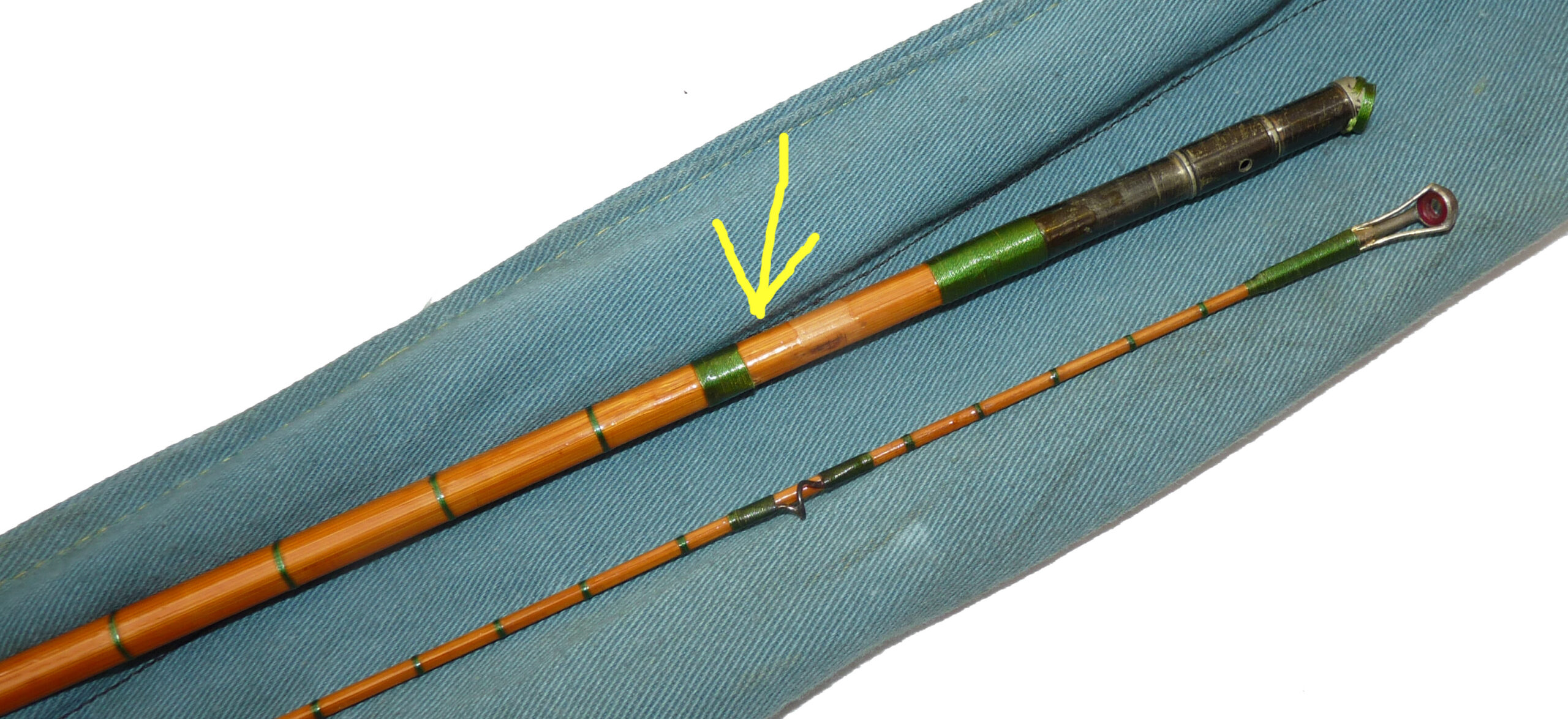 Hardy Perfection 9' 6" Palakona split cane trout fly rod 1918 - Image 5