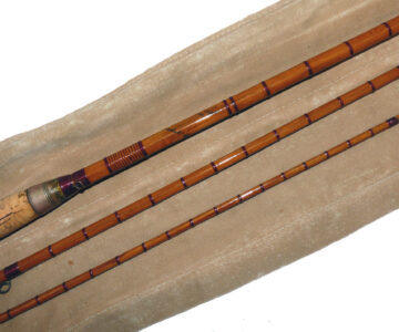A Hardy Palakona split-cane fishing rod, the double hand gold medal, 12