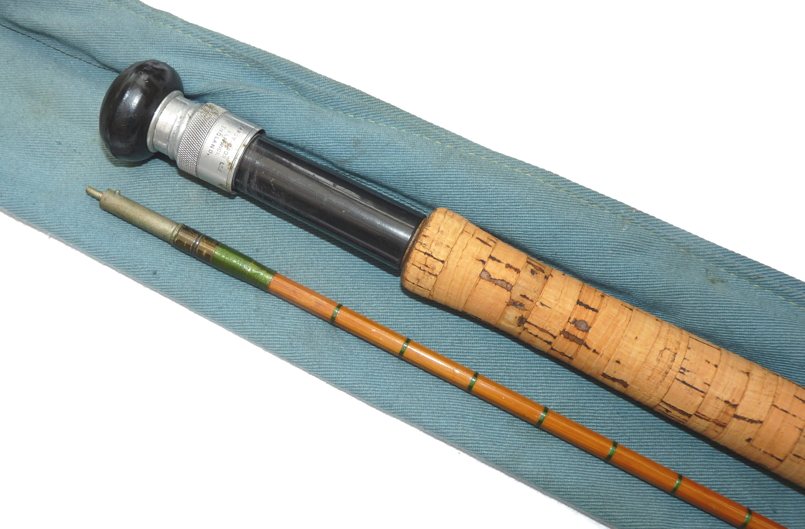 Hardy Perfection 9' 6" Palakona split cane trout fly rod 1918 - Image 2