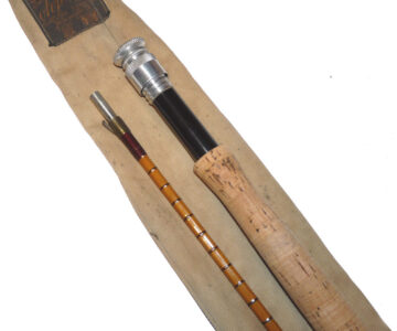 Alternative view of Hardy “The Pope” 10’ 2 pce Palakona split cane trout fly rod to use