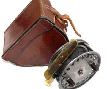 Hardy The Silex Major 3.5” alloy drum casting reel & correct leather case