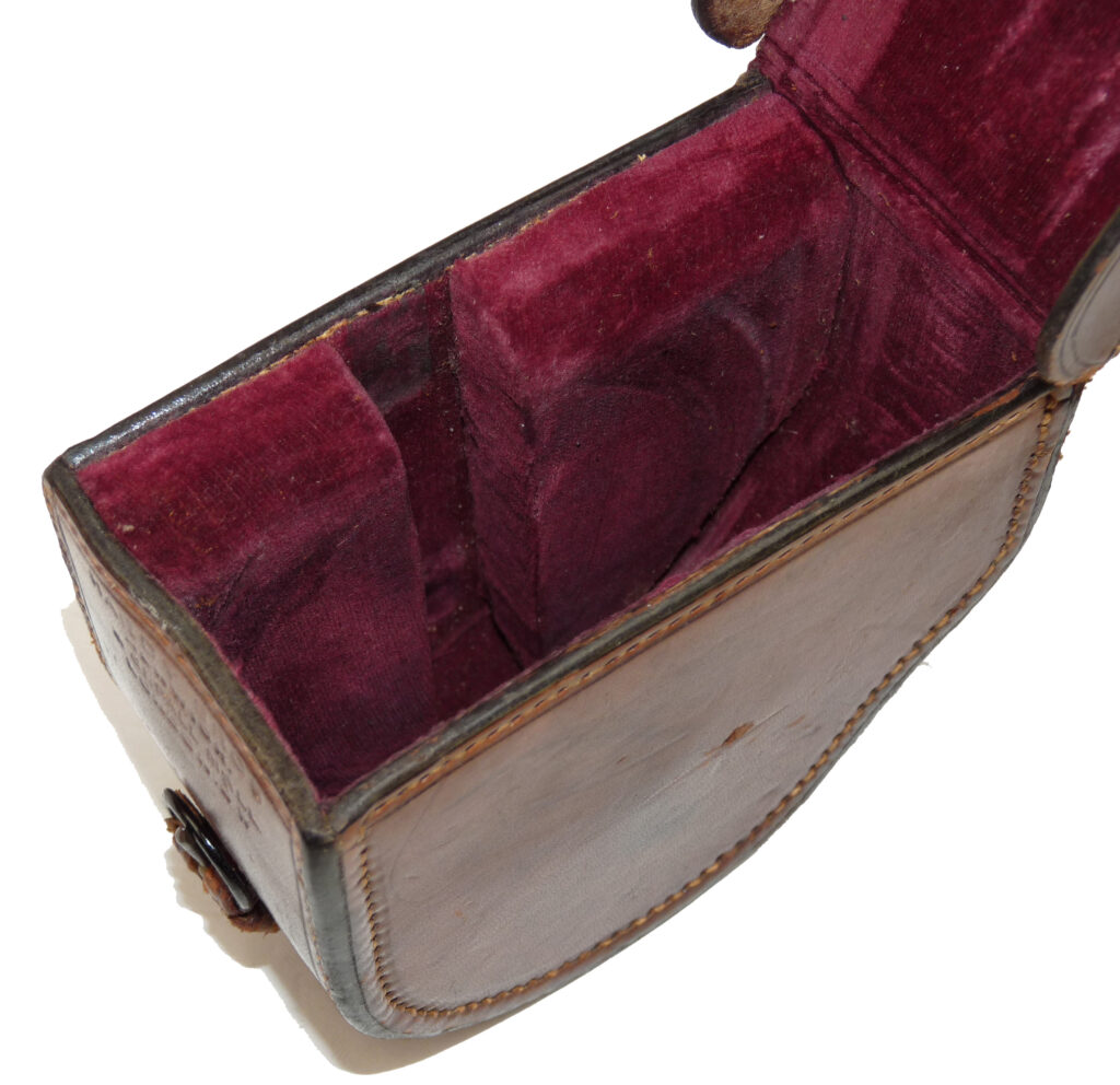 Hardy Pall Mall & Alnwick Silex 4" block leather reel case for collectors - Image 3