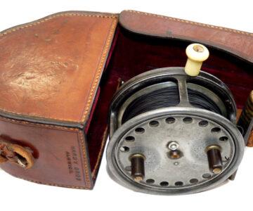 Alternative view of Hardy The Silex Major 3.5” alloy drum casting reel & correct leather case