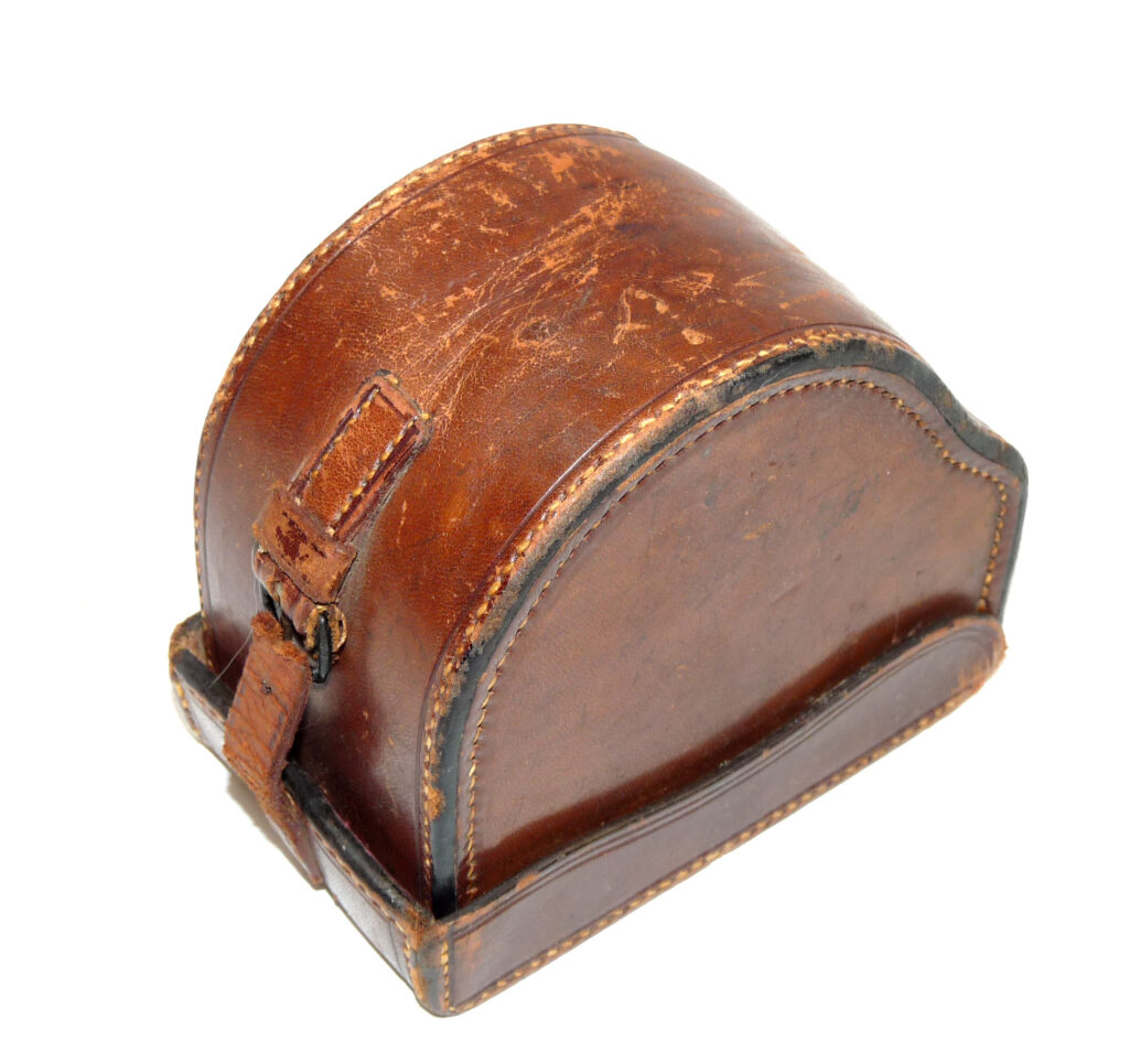 Hardy Pall Mall & Alnwick Silex 4" block leather reel case for collectors - Image 2