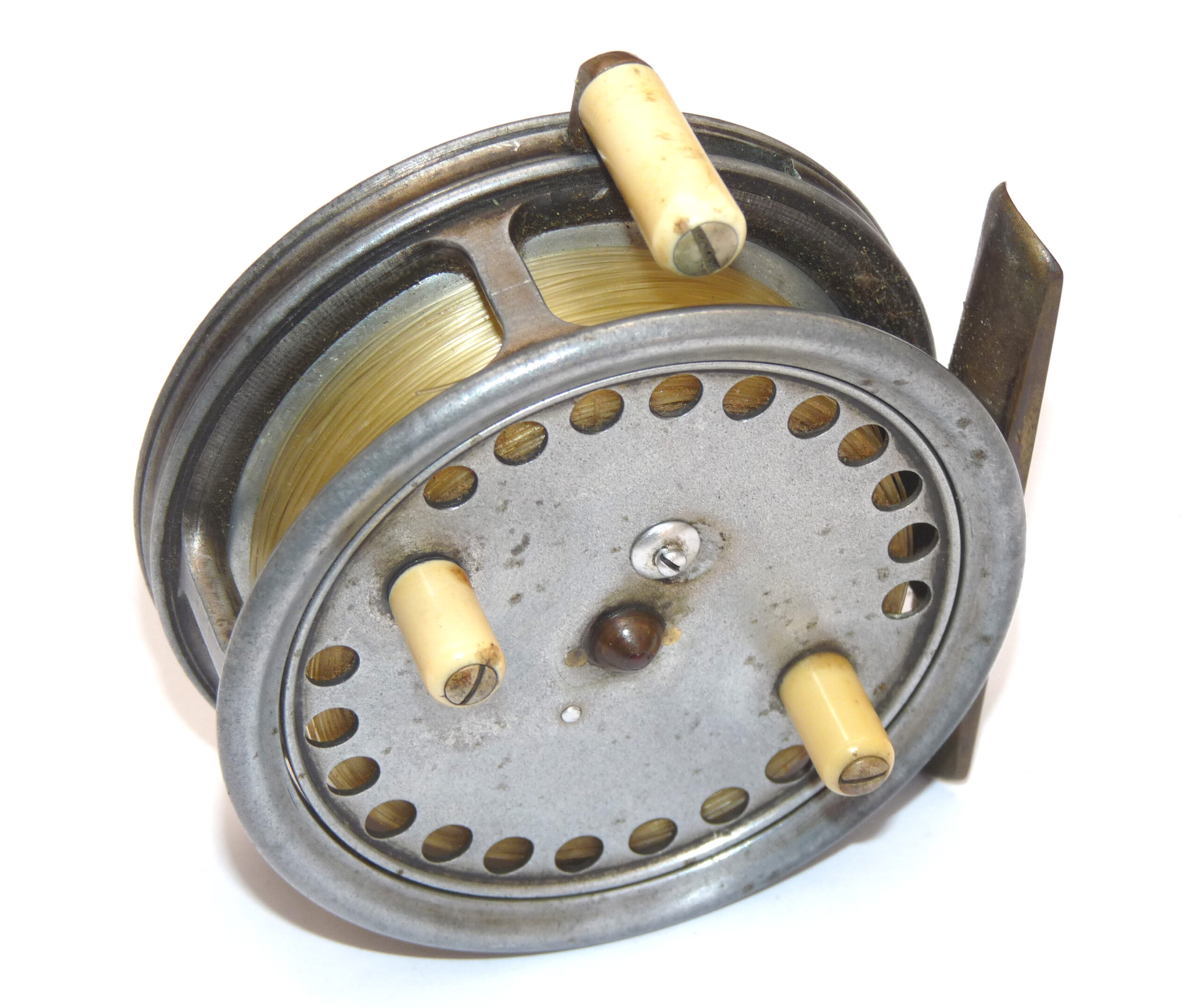 Hardy “The Silex Major” 3” alloy drum casting reel, twin white handles and across frame trigger