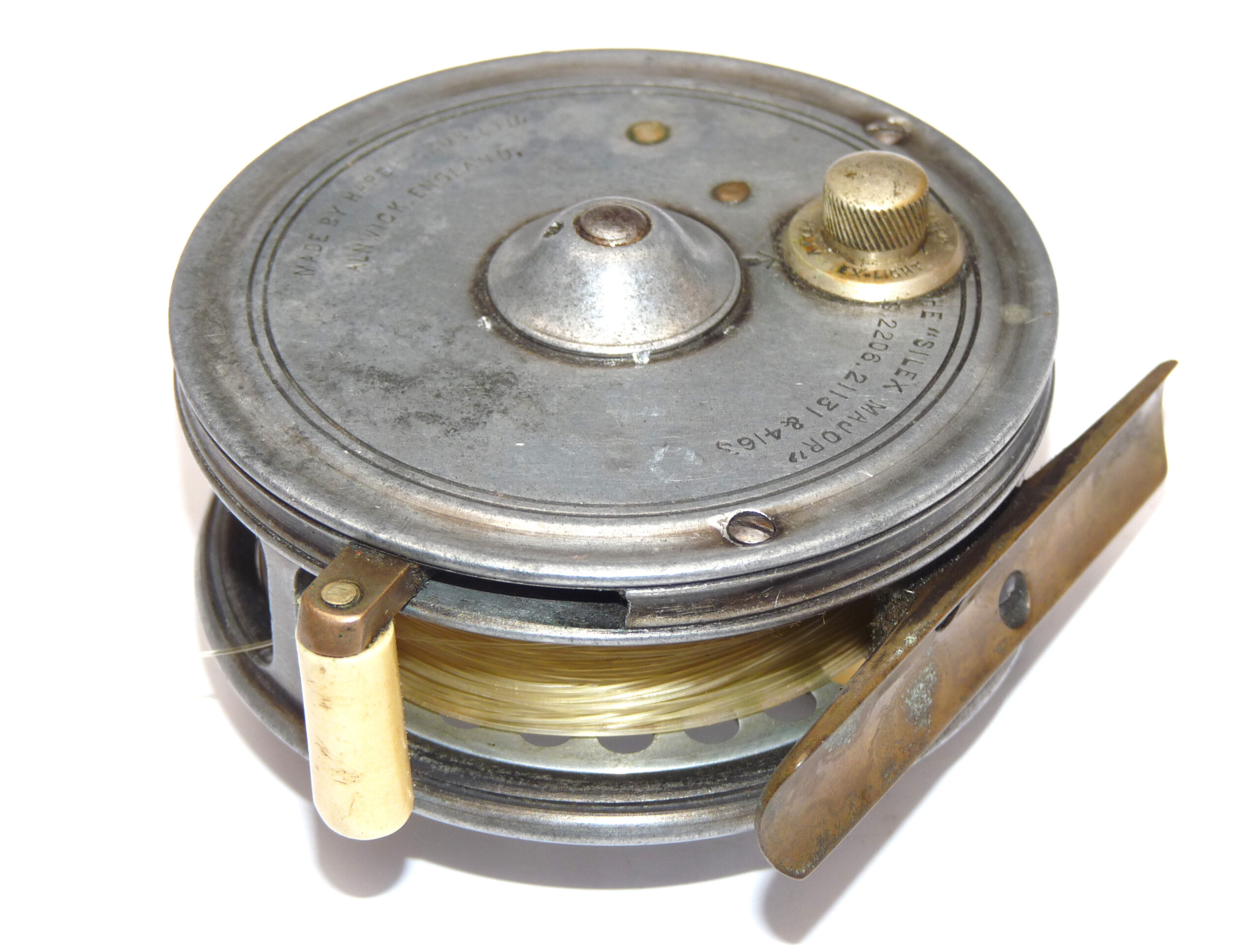 Hardy “The Silex Major” 3” alloy drum casting reel, twin white handles and across frame trigger - Image 2