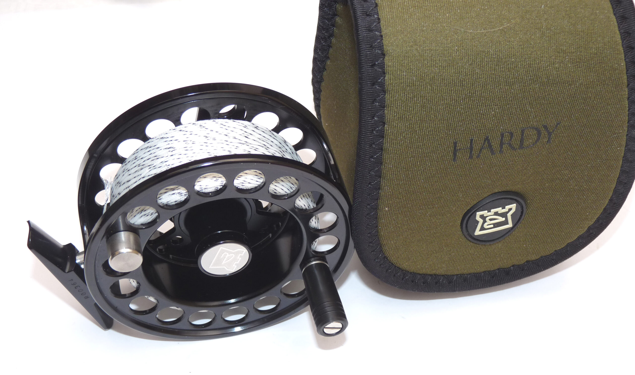 Hardy Uniqua 7/8 large Arbor black edition fly reel + case, mint