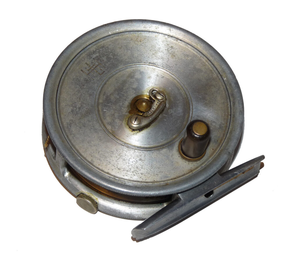 Hardy Uniqua 3-1/8" Spitfire bright finish fly reel Dup Mk2 with telephone latch for collector