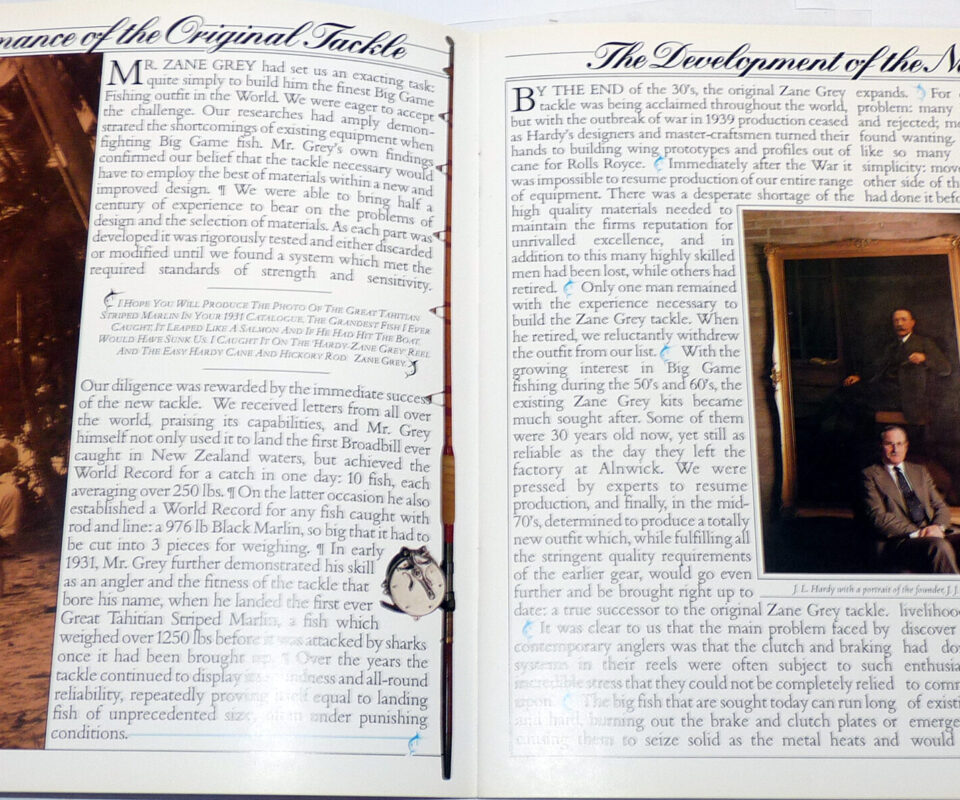 Alternative view of Hardy Zane Grey Big Game Tackle 1983 catalogue, collector reference